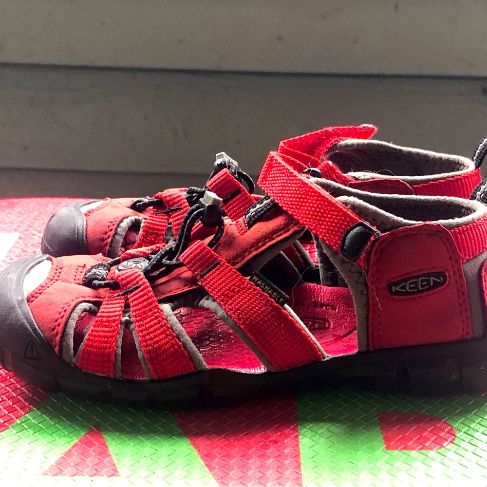 KEEN Toddler Seacamp II CNX Racing Red/Gargoyle 1014470 Water Shoes Size 13